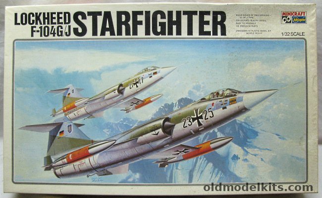 Hasegawa 1/32 Lockheed F-104G / F-104J Starfighter - Luftwaffe Marine / Japanese Self-Defense Force, 124 plastic model kit